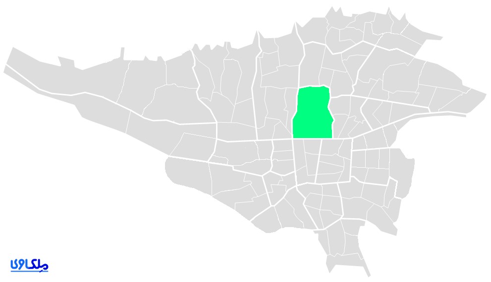 نقشه منطقه ۶ تهران